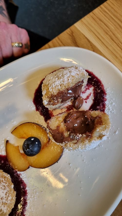 Nougat dumplings at Velani in Vienna