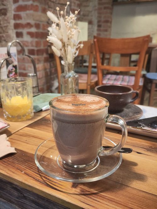 Hot cocoa latte at Wanderlust in Regensburg