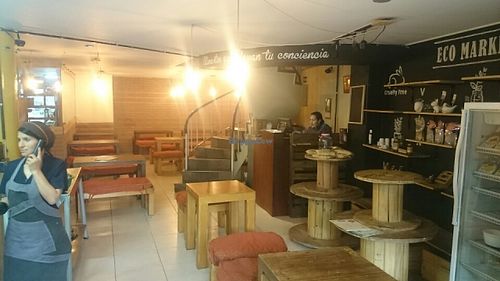 nice recup' design at Maha Vegan Food in Bogota