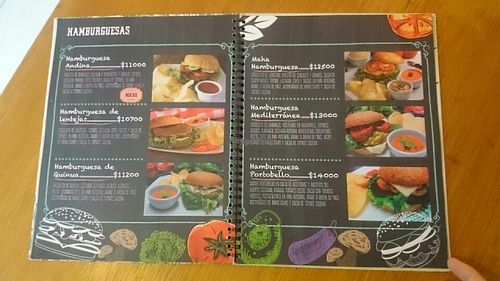 menu 2 at Maha Vegan Food in Bogota