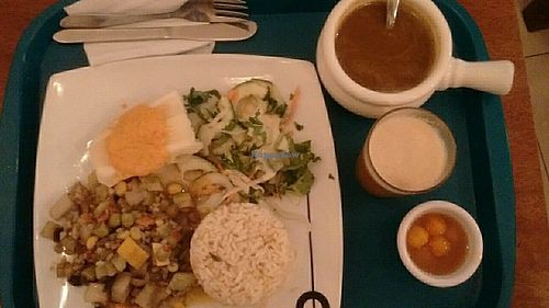 Lunch of the day, March 2017 at Maha Vegan Food in Bogota