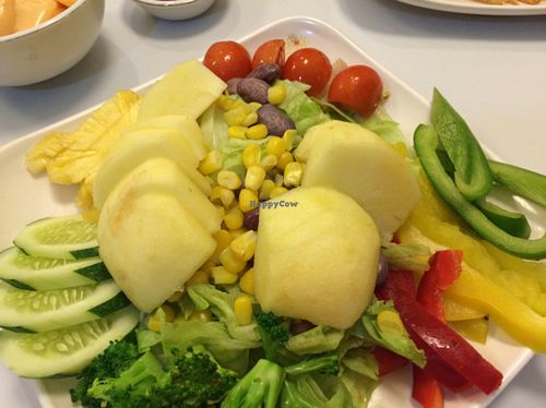 salad  at Loving Hut in Surabaya