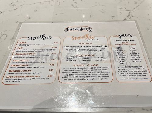 2.0 Menu (April 2023)  at Juice Joint 2.0 in Wilmington