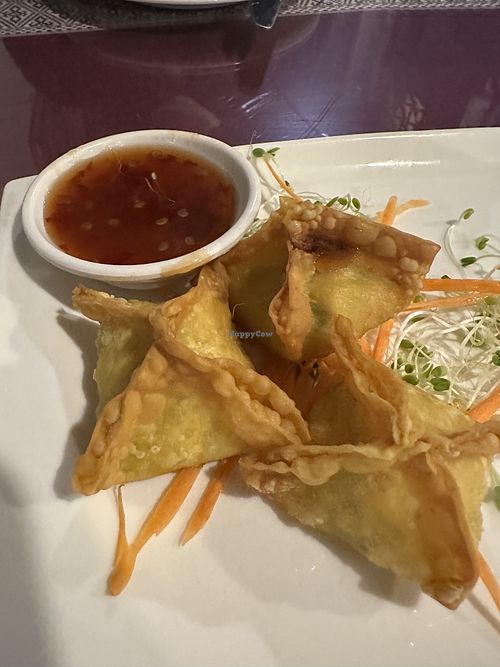 Crab Rangoon (some may be missing)  at Aroy Thai Gardens in Middletown