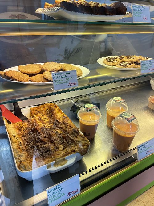 The window of choices  at Vegetopia in Gran Canaria