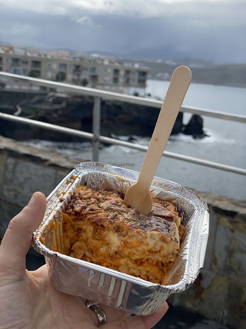 la lasagna!   at Vegetopia in Gran Canaria