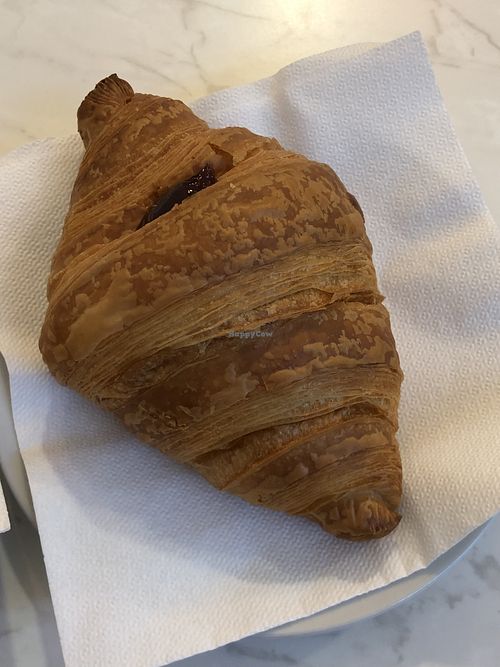 Raspberry jam vegan croissant  at Charlotte Croissanterie in Trieste