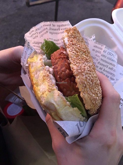 Tempeh burger 10/10!  at iVegan in Rome