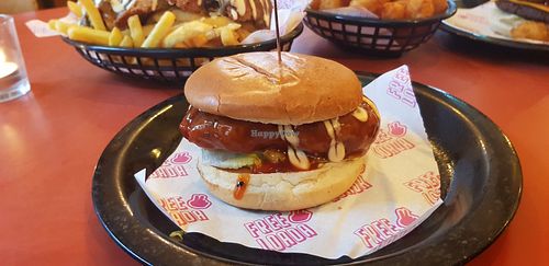 Korean bbq burger at Freeloada  in Brighton