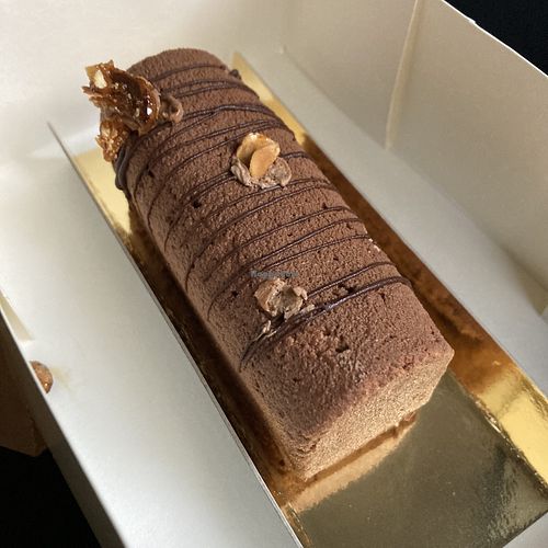 Chocolate peanut butter mousse cookie thing, super rich and inexpensive (under 5 euros) at Chat'Pristi des Pâtisseries in Caen