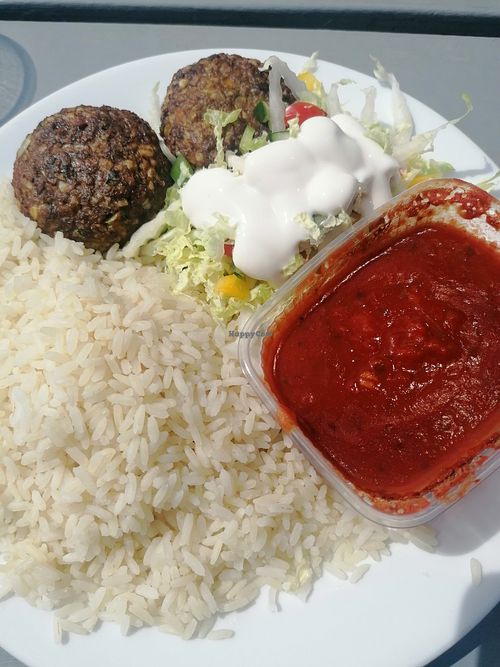 Vegan Meatballs at Spisestedet in Stege