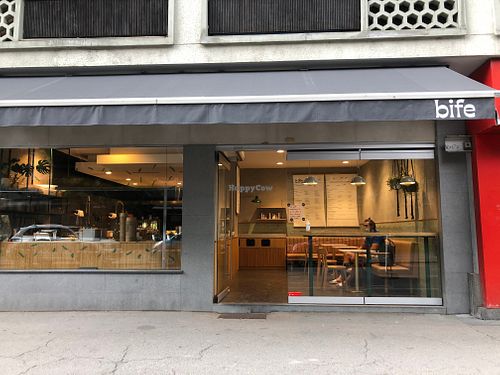 restaurant front at BIFE in Ljubljana