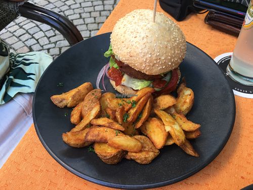 Vegan burger at Amadeo in Bad Reichenhall