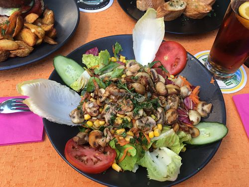 Salad with mushrooms  at Amadeo in Bad Reichenhall