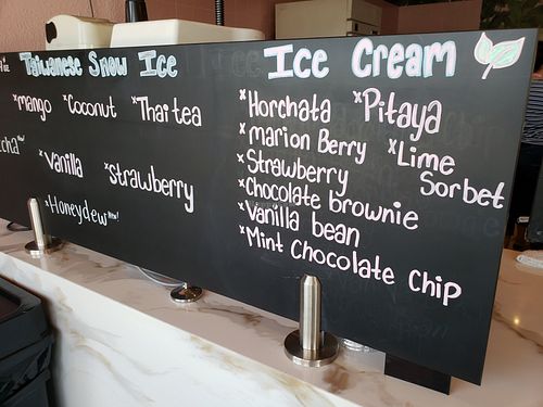 Flavors of the day at The Frozen Factory  in Escondido