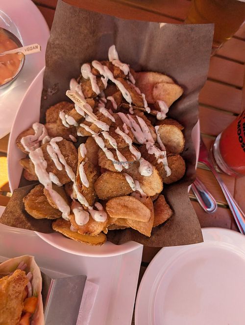 Frickles and chips at Moose Winooski's in Kitchener