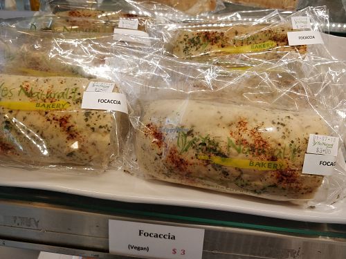 Focaccia vegan bread at Yes Natural Bakery in East Singapore