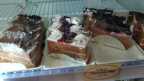 Chocolate slice eggless cake at Yes Natural Bakery in East Singapore