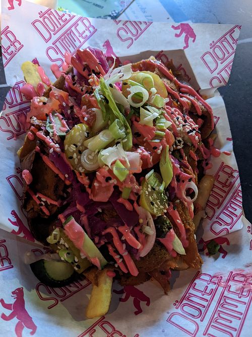 Berlin döner with fries at Döner Summer in Manchester