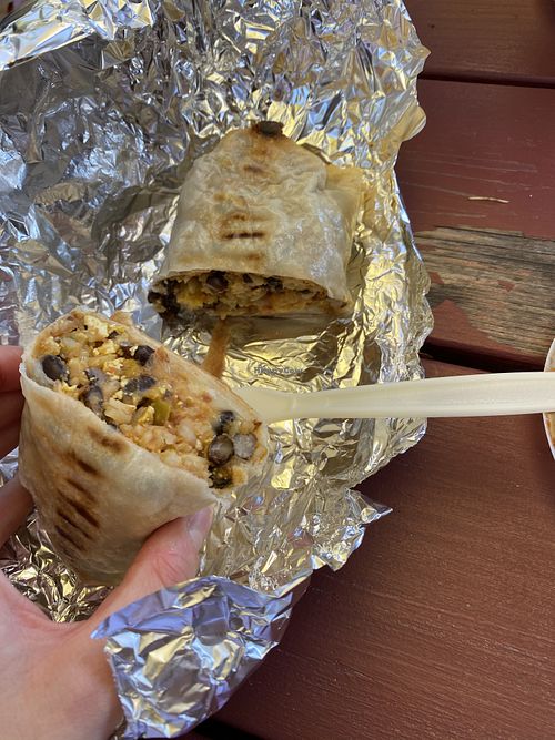 Vegan breakfast burrito  at Green Goddess Market & The Scape Cafe in Lake Placid