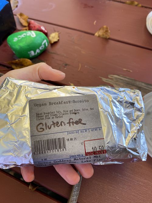 Vegan burrito  at Green Goddess Market & The Scape Cafe in Lake Placid