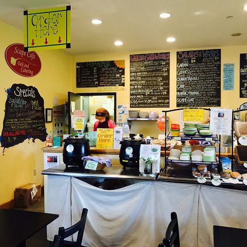 awesome vibe! at Green Goddess Market & The Scape Cafe in Lake Placid