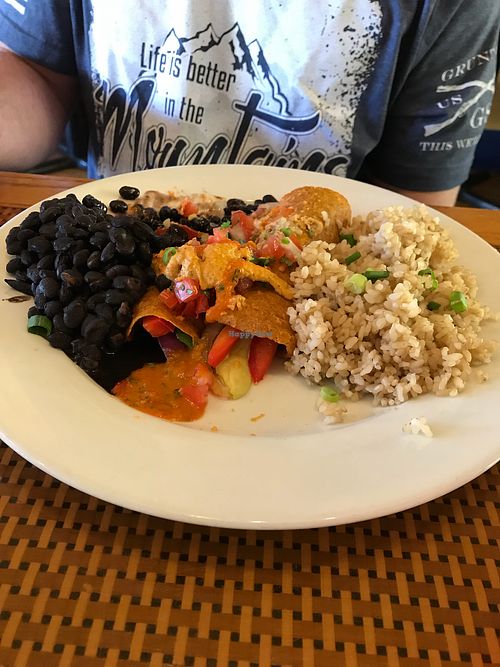 Enchilada Special at Organic Garden Cafe in Beverly