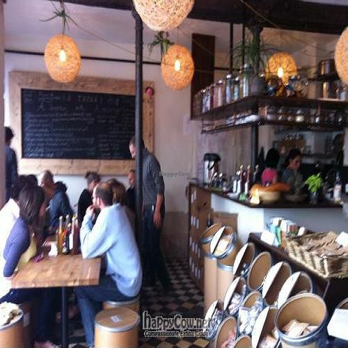 The (small) seated area inside Voy Alimento June 2011 at Sol Semilla in Paris