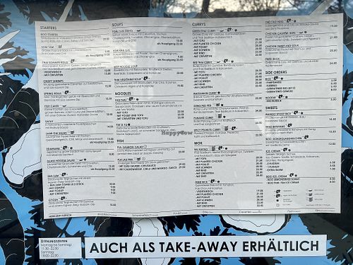 menu at Boo - Messeplatz in Basel