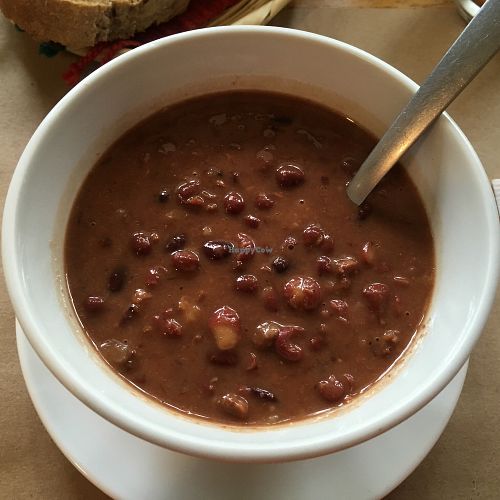 Bean soup at Arbol de la Vida in Guatemala City