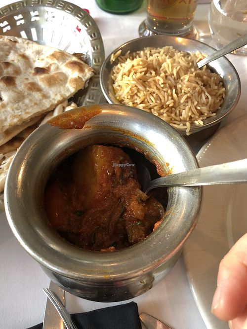 Potato and Bindi dish at Maazi in Matlock