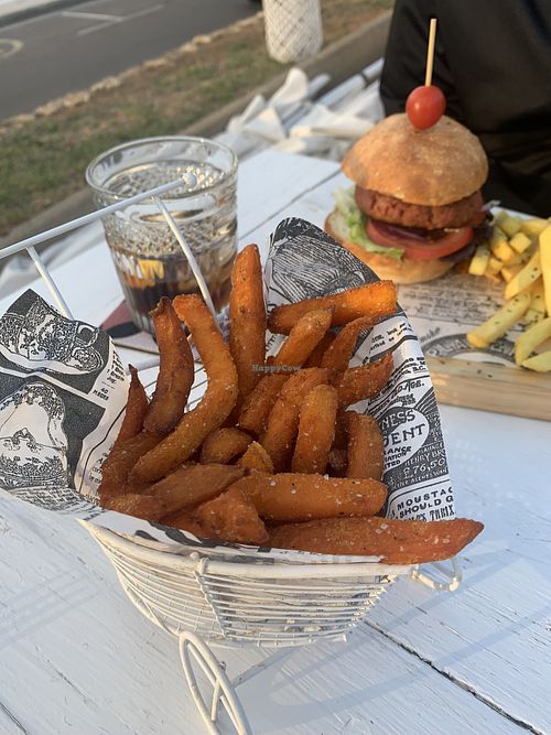 sweet potato fries at Boat House Bar in Mallorca