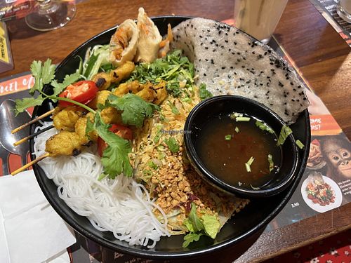 Vegan satay Vietnamese salad   at Banana Tree in North West London