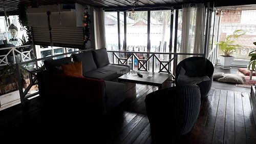 Inside at Buddha Cafe in Koh Phangan