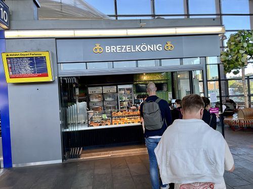 store front inside train station at Brezelkönig in Basel