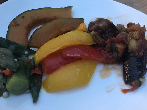 Buffet vegan items at Liber Hotel at Universal Studios Japan in Osaka