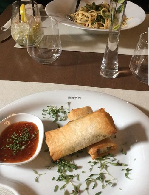 crispy cilantro rolls at Savart in Bucharest