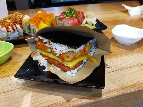 4) ORGANIC FRIED TOFU ONIGIRI -- sooo yummy at Wellness Sushi in Denver