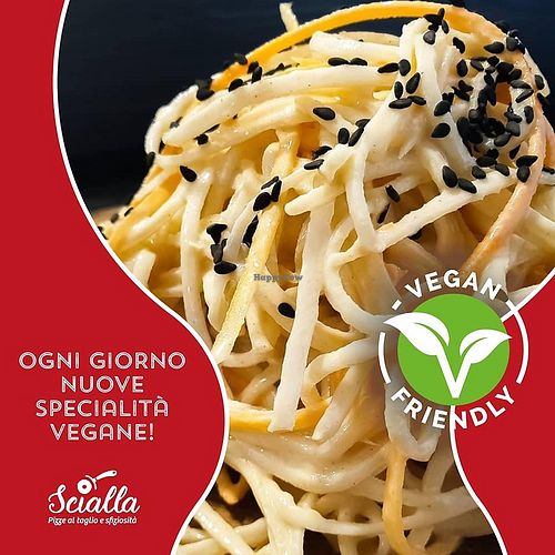 daily vegan dishes at Scialla Pizzeria in Cagliari