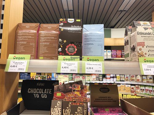 Vegan chocolate   at Vitalia Reformhaus in Freising