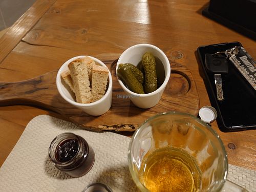 Free starter with chili jam at 3 Pigs in Rhodes