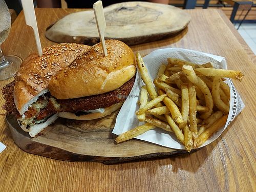 Vegan burger and fries : both were very good at Republic Burger House in Dubrovnik