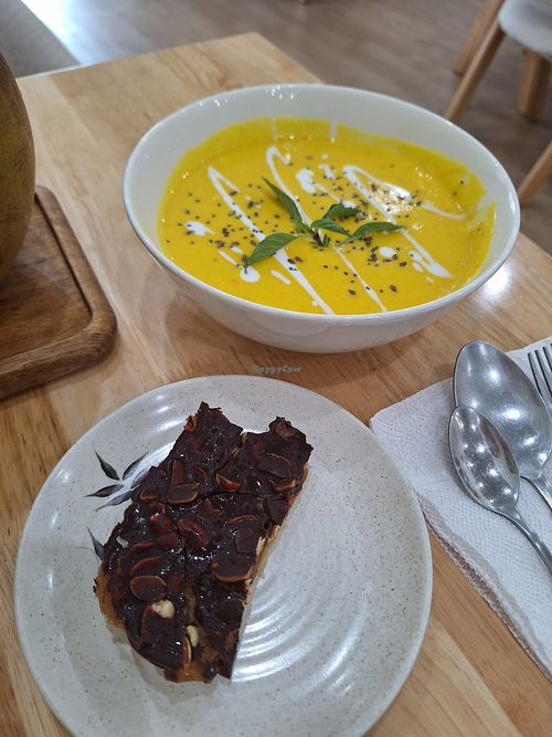 Snickers bar and pumpkin soup at KURUMI in Da Nang