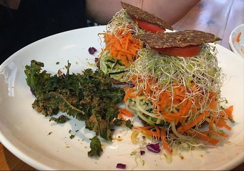 Human Sanswich with kale chips at Happy Healthy Human in Indian Harbour Beach