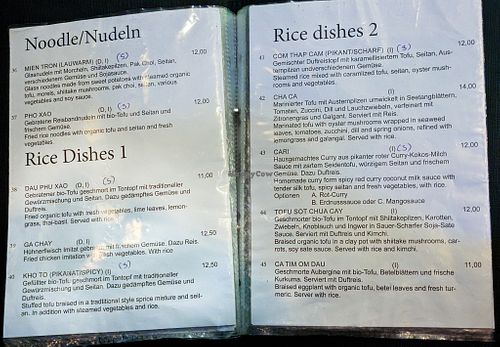 Menu pages at Comcha Vegan at Comcha Vegan in Berlin