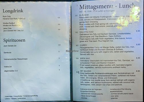 Menu pages at Comcha Vegan at Comcha Vegan in Berlin