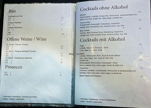 Menu pages at Comcha Vegan at Comcha Vegan in Berlin