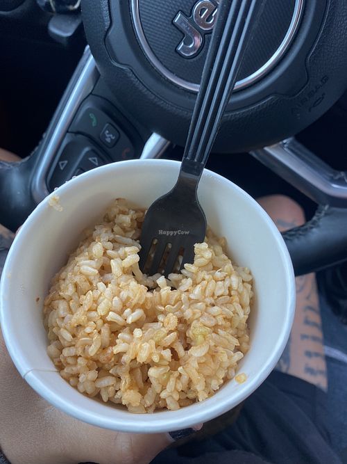 Inhaling Some Rice (First Meal of the Day) 🙃  at Flacos in Berkeley