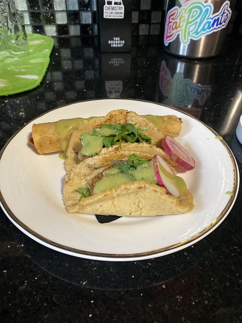 Tacos 🌮 Before Being Devoured 😛 (Mild Sauce)  at Flacos in Berkeley