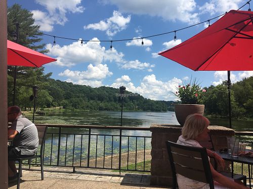 Great out door seating  at OTB Bicycle Cafe in Mccandless